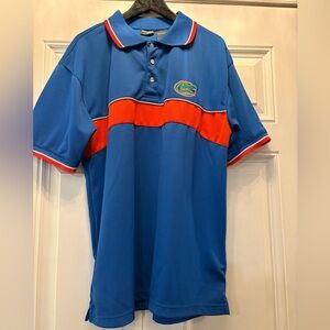 Pro Edge Vibrant Blue Florida Gator’s Polo‎ Shirt L Spiritwear Athleisure